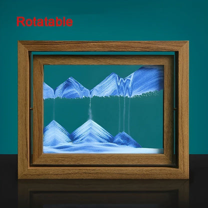 Sands bild med rörelseffekt – Fängslande väggdekoration i träram | Fyrkantigt format