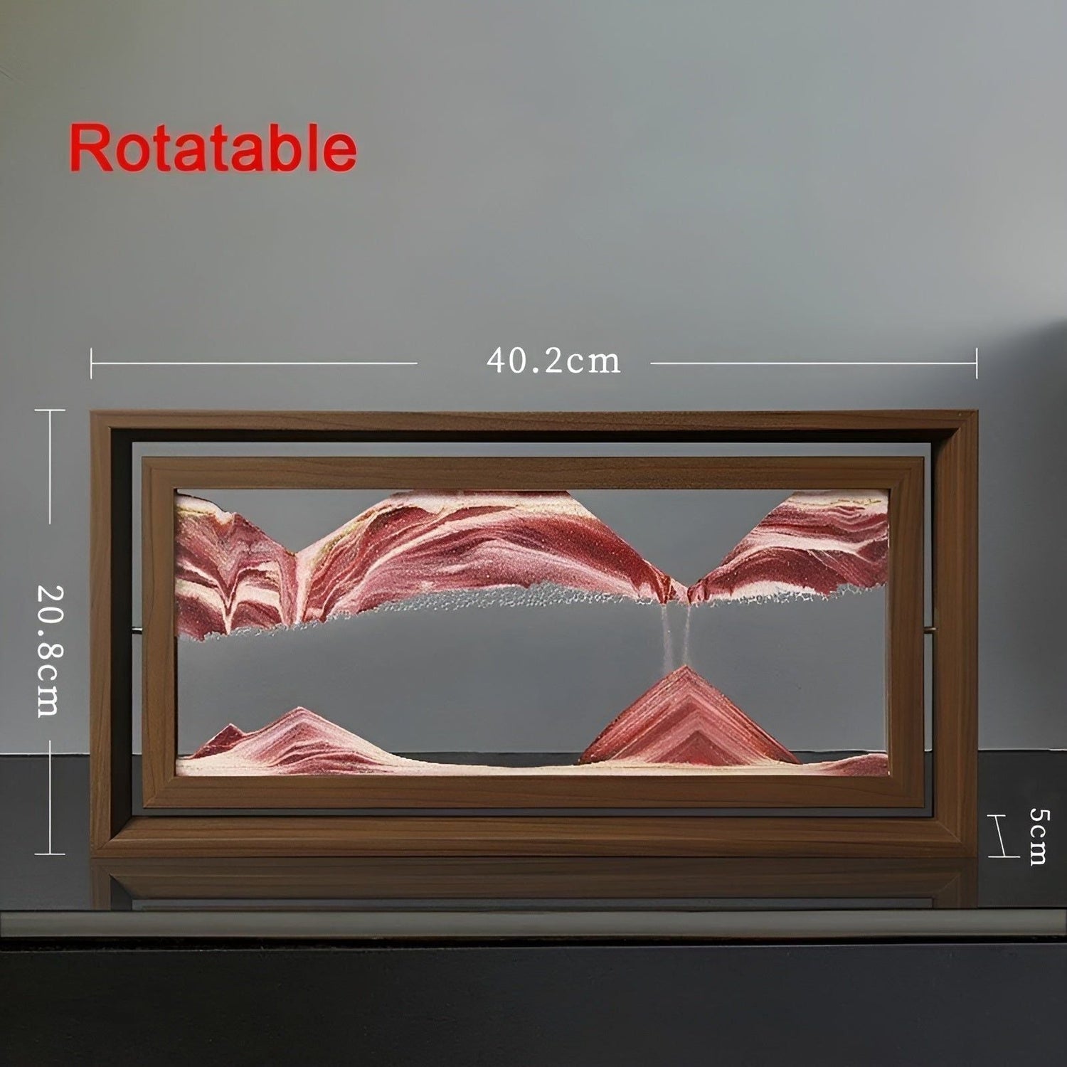 Sands bild med rörelseffekt – Fängslande väggdekoration i träram | Fyrkantigt format