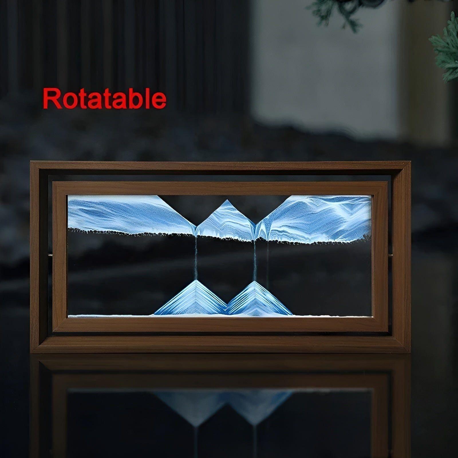 Sands bild med rörelseffekt – Fängslande väggdekoration i träram | Fyrkantigt format