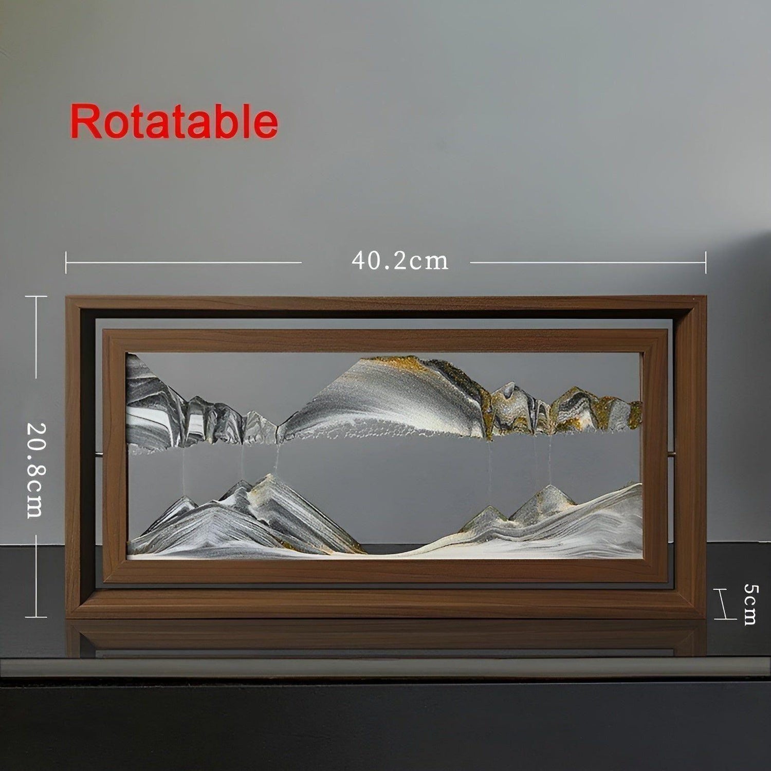 Sands bild med rörelseffekt – Fängslande väggdekoration i träram | Fyrkantigt format