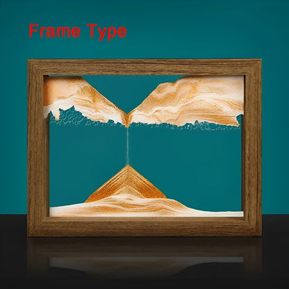 Sands bild med rörelseffekt – Fängslande väggdekoration i träram | Fyrkantigt format