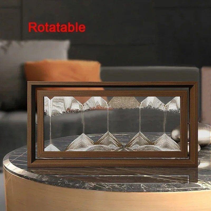 Sands bild med rörelseffekt – Fängslande väggdekoration i träram | Fyrkantigt format