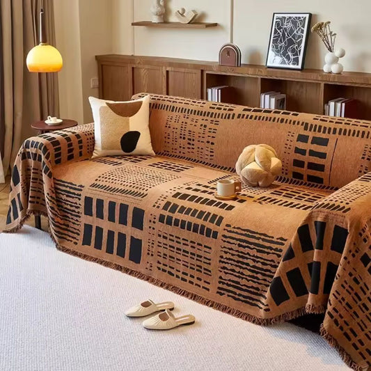 Savanna Geo Chenille Sofföverdrag