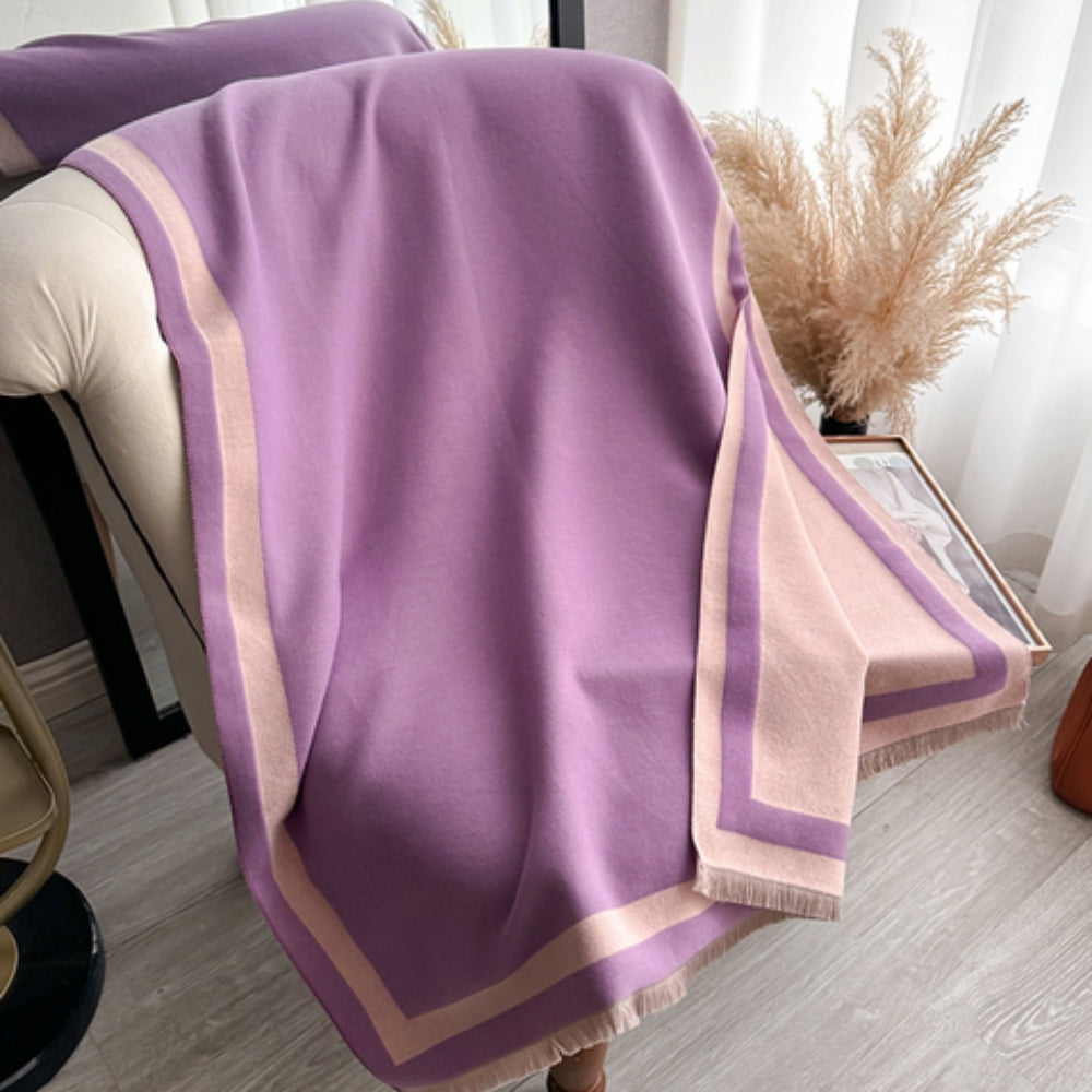 Savéra Randig Dubbelsidig Poncho Schal