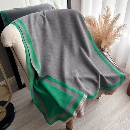 Savéra Randig Dubbelsidig Poncho Schal