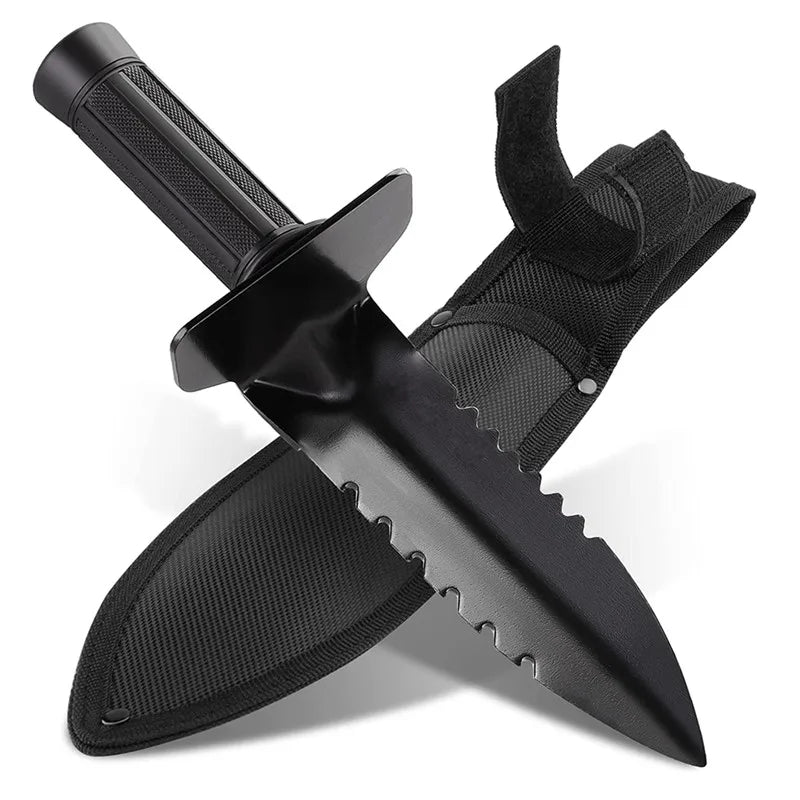 Carvallo Multifunktionell Grävspade | Kantskärare &amp; Rotklippare | Robust järn med dubbelslipad blad | Trädgårds- &amp; skattletarverktyg