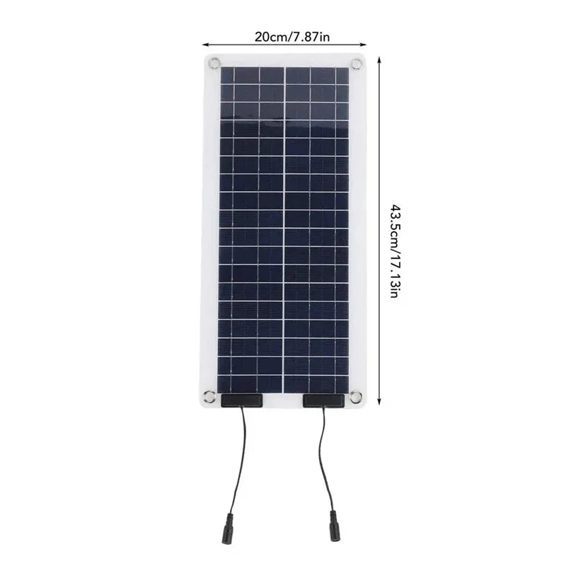 Carvallo Mobilis 100W Solarladdare | Vattentät &amp; Bärbar | Dubbelutgång 12V–24V | För Bil, Motorcykel, Båt &amp; Husbil