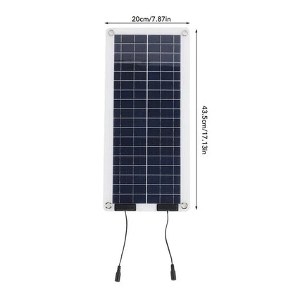 Carvallo Mobilis 100W Solarladdare | Vattentät &amp; Bärbar | Dubbelutgång 12V–24V | För Bil, Motorcykel, Båt &amp; Husbil