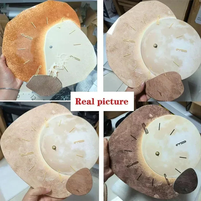 CreamWind - Modern Väggklocka med Tyst Visare och Valfritt Ljus