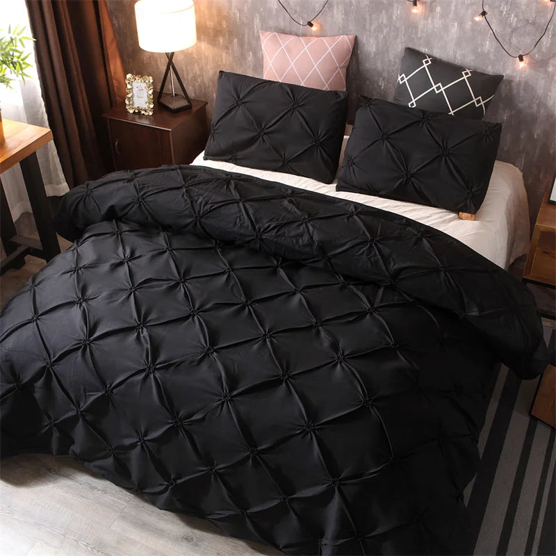 Carvallo – Pintuck Duvet Cover Set med Elegant Diamantstruktur