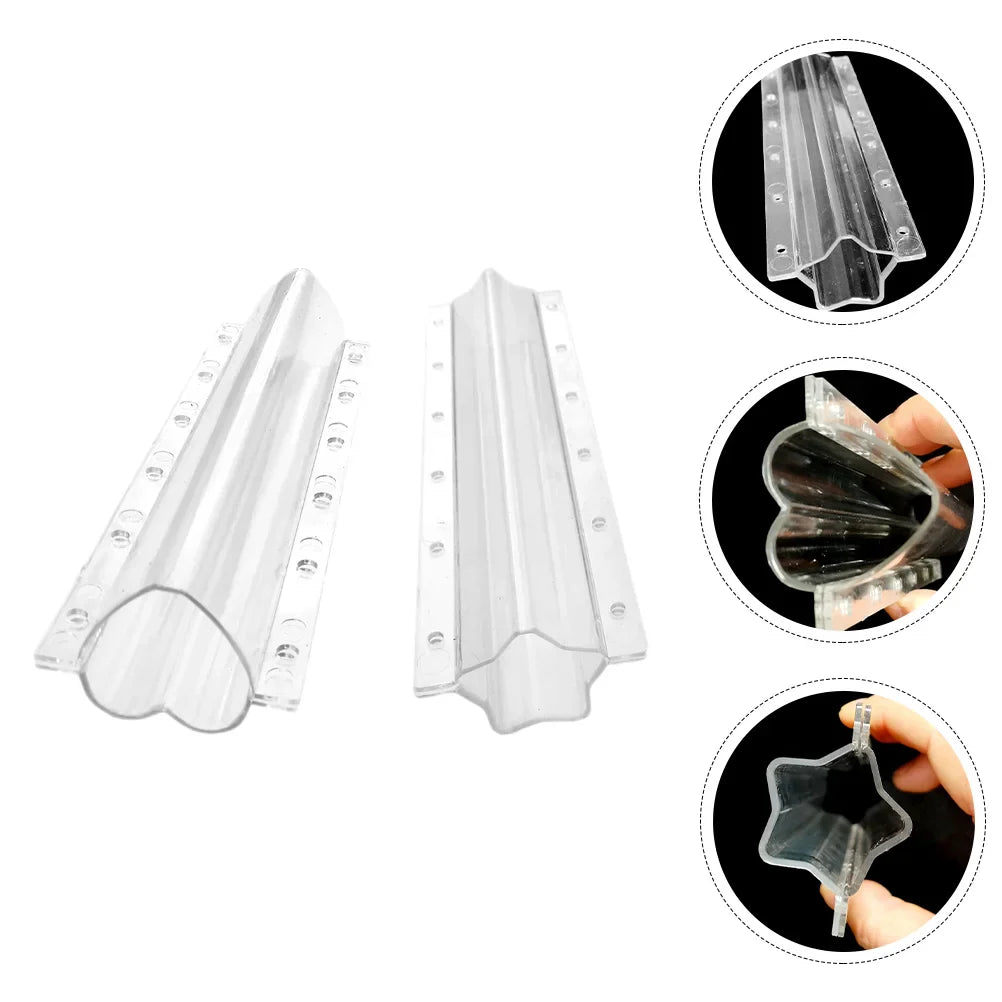 Carvallo Frukt- & Grönsaksform Set | Hjärta & Stjärna | Återanvändbara tillväxtformer i plast | 20 × 6,5 × 4 cm