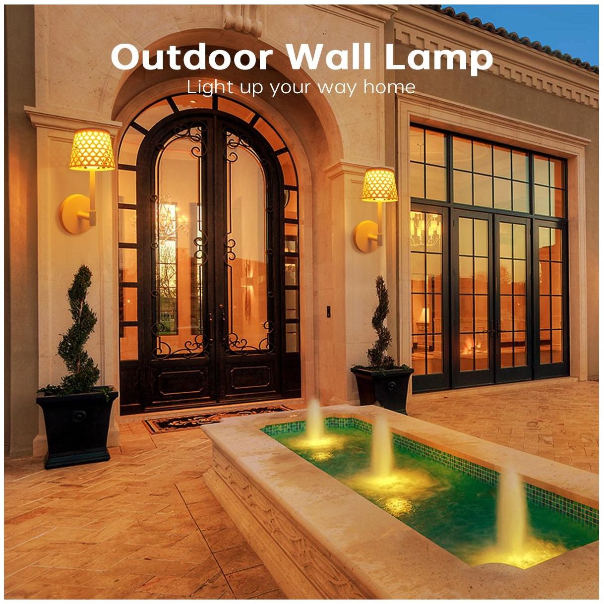 SolarRadiance Lampa - Modern trådlös solenergilampa för trädgården med 3-faldig installation