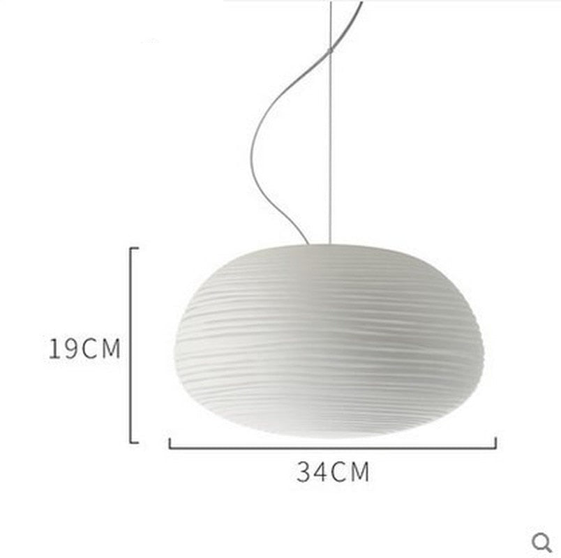 Samtida Snövit Glashänglampa
