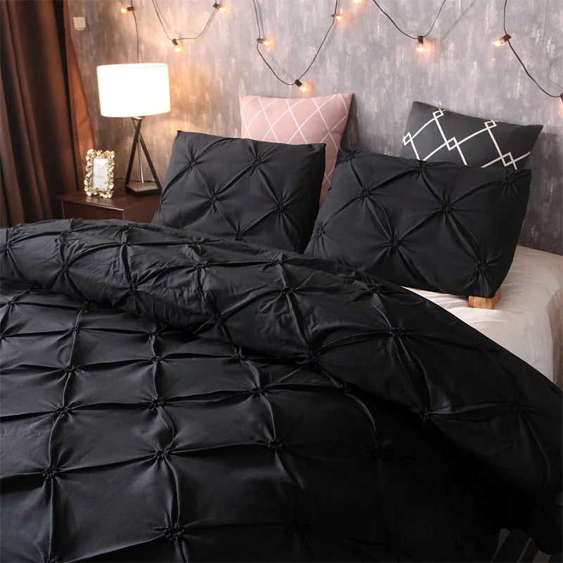 Carvallo – Pintuck Duvet Cover Set med Elegant Diamantstruktur