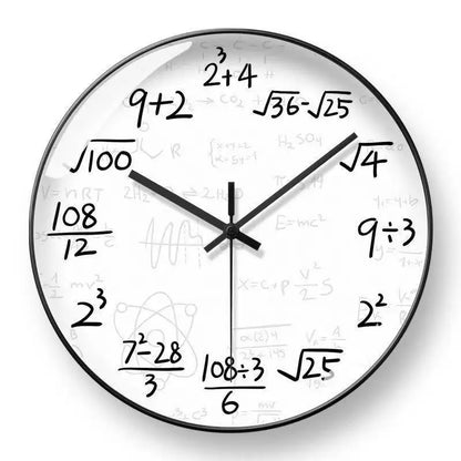 Krittavla - Matematisk Formler Väggklocka för Stilig Dekoration