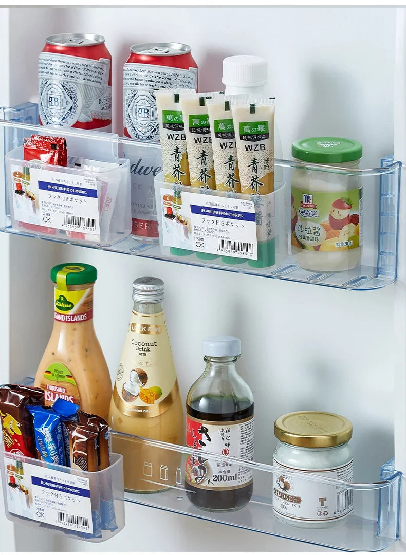 Carvallo Väggmonterad Förvaringslåda | Transparent & platsbesparande | För Kylskåp, Bad & Kök | 11 × 4 × 6,5 cm