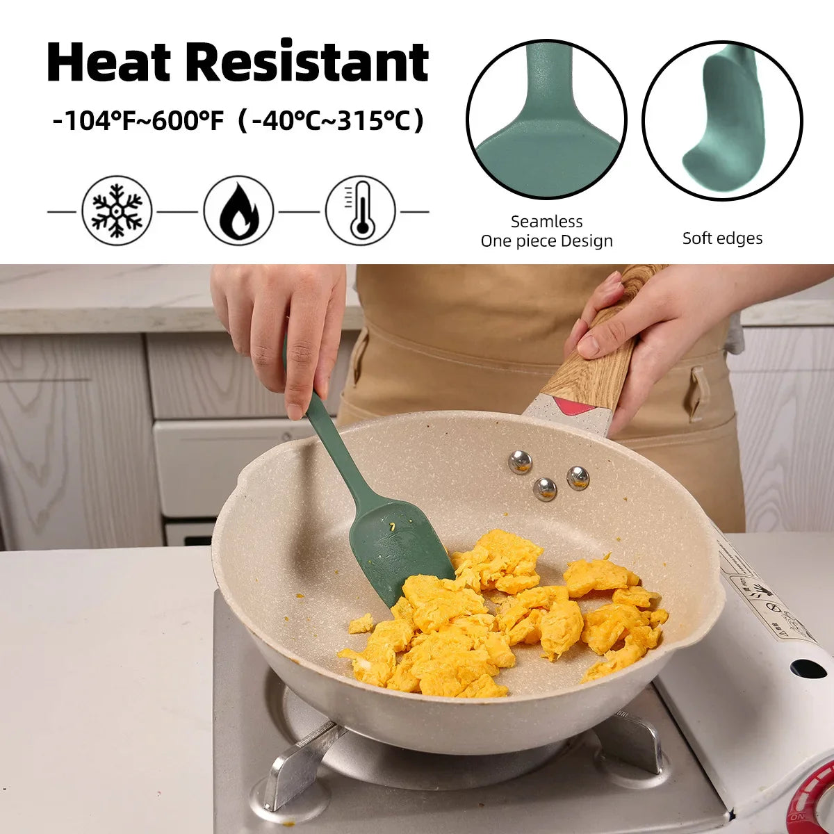 Lirosetta Flex | Silikonspatelset värmebeständigt &amp; non-stick – 6/9-delars bakutrustning