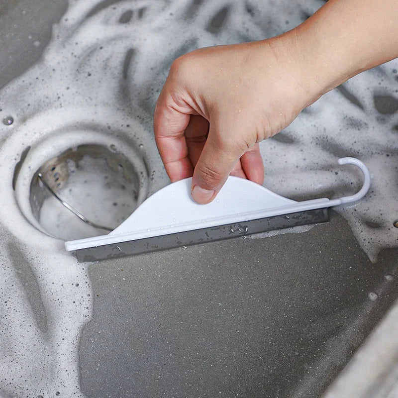 Carvallo Mini Duschabzieher | Praktisk fönsterskrapa | Silikonblad för speglar, kakel och fönster
