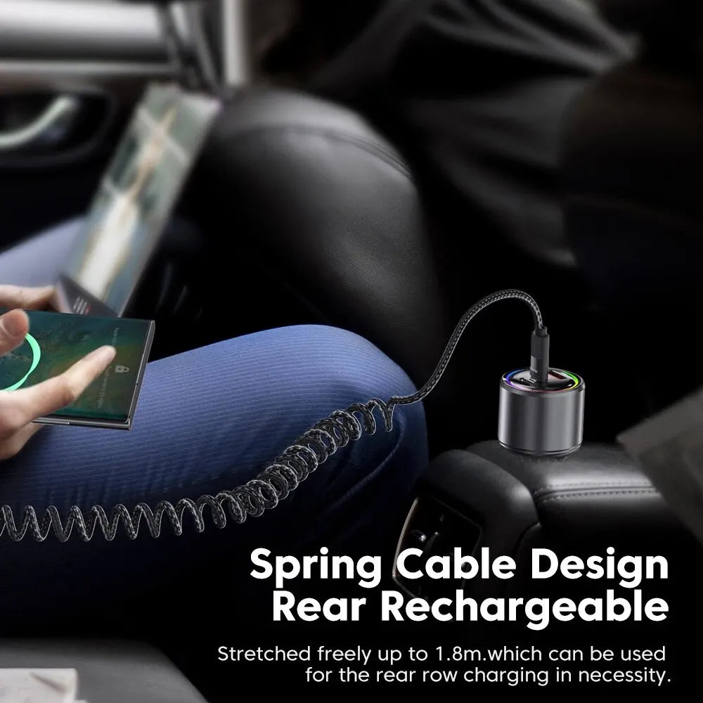 Carvallo-C på Carvallo-C Kabel Voltavo| 100W Snabbladdning | Spiral kabel med LED-display | 1,8 m Deformbar