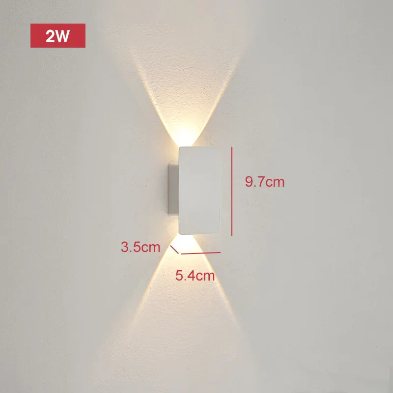 LumaStrix Noir | Väderbeständig LED utomhusvägglampa i aluminium, 18W