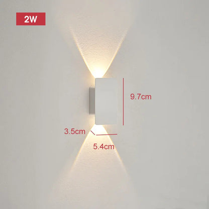 LumaStrix Noir | Väderbeständig LED utomhusvägglampa i aluminium, 18W