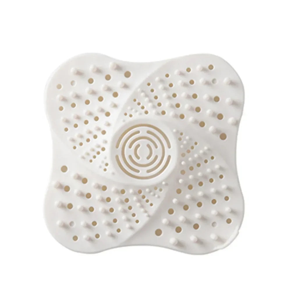 Carvallo DrainShield SoftCatch | Avloppsstopp för dusch, handfat & badkar | Silikon-hårfångare med sugkopp | 13×13 cm