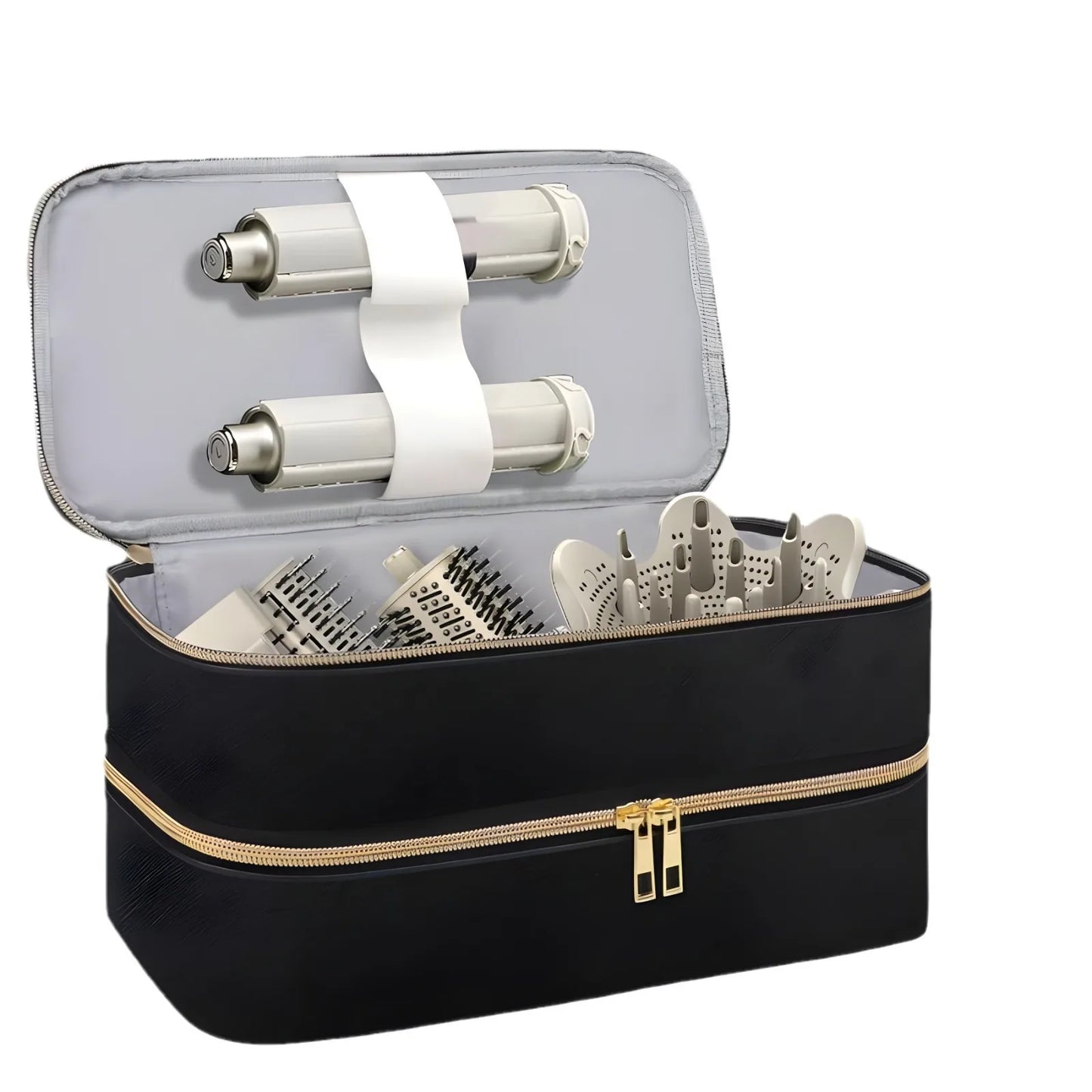 Carvallo Förvaringsväska för Hårstyler | Samt-organizer med Hakar & Fack | För Fön, Locktång & Tillbehör