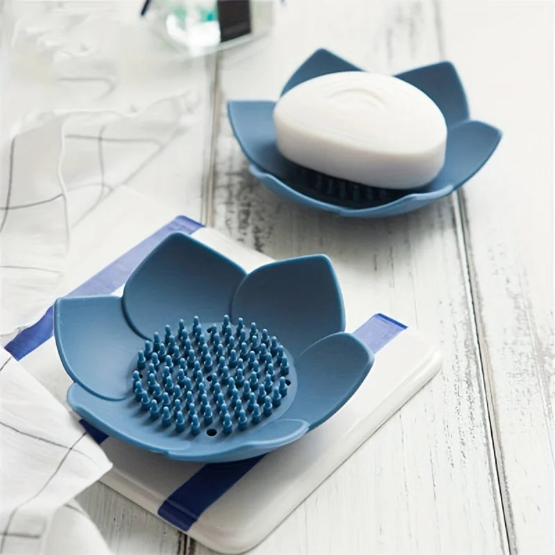 Carvallo LotusBloom | Halkfri &amp; Självvattenavledande | Silikon Tvålarhållare i Lotusdesign