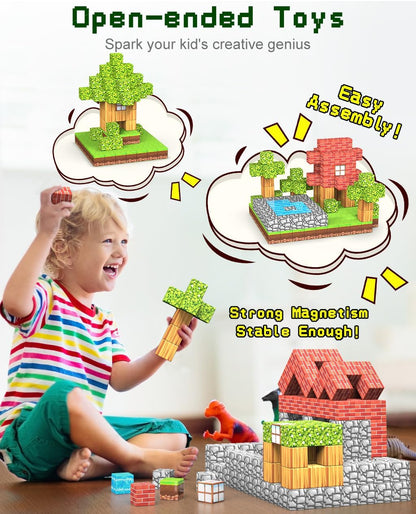 1OOPcs STEM Lärande Magnetiska Byggblock