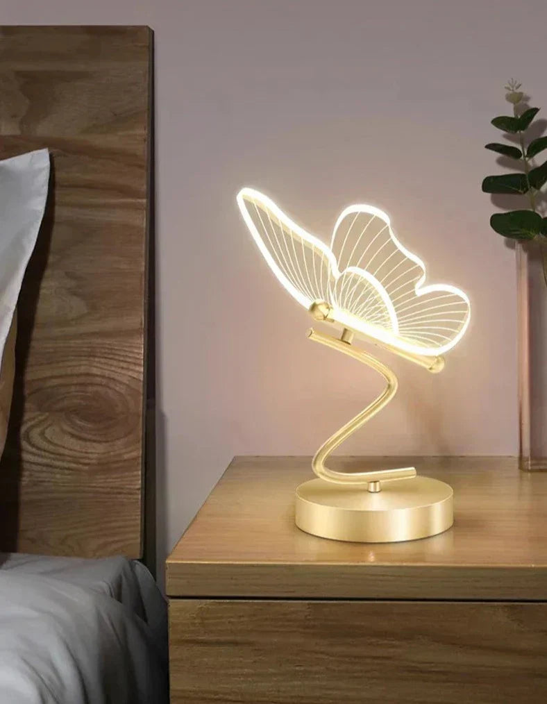 LichtVlinder - Lyxig Fjäril Bordslampa med LED Belysning