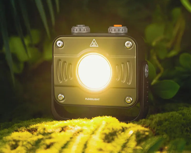 Carvallo Arbetsstrålkastare | 8000 mAh Batteri | Steglöst Dimmbar & Återuppladdningsbar | COB-LED Campingljus med Hängare & Magnet