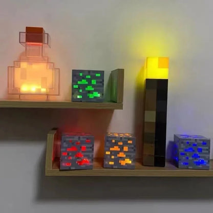 LuxRoyale Minecraft Inspirerad Potion Lampa – Färgväxlande LED Nattlampa med Touchkontroll &amp; USB Uppladdningsbar