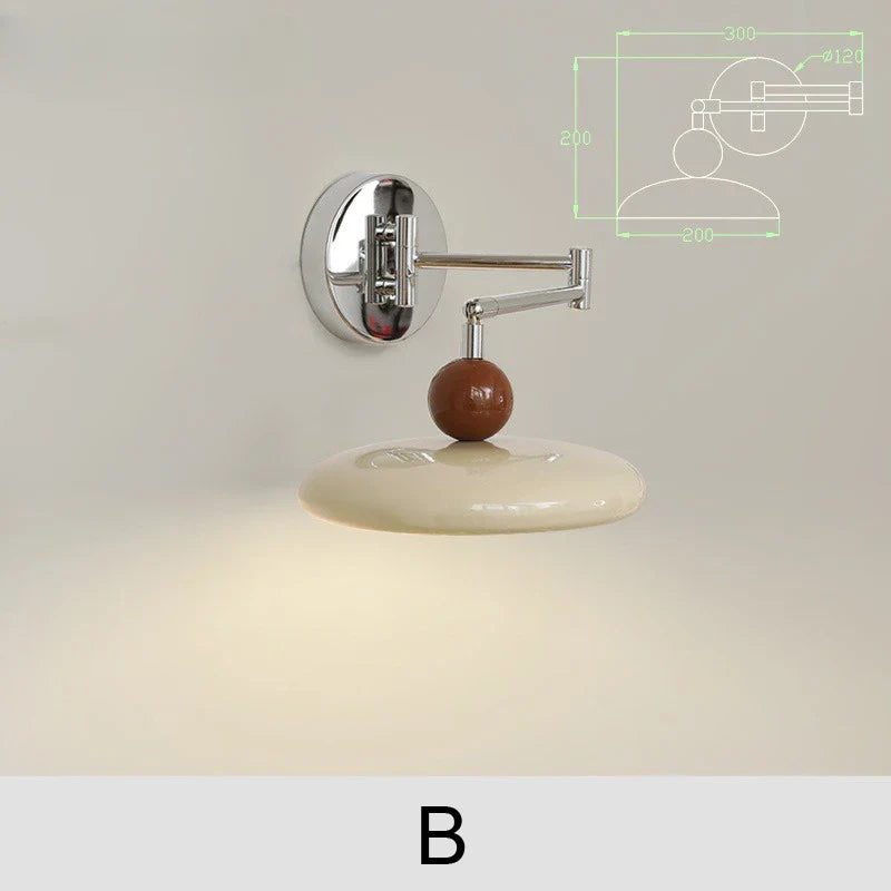 Teleskoplampa - Teleskopisk Arm Sänglampa Læselys Vintage Punk Stil