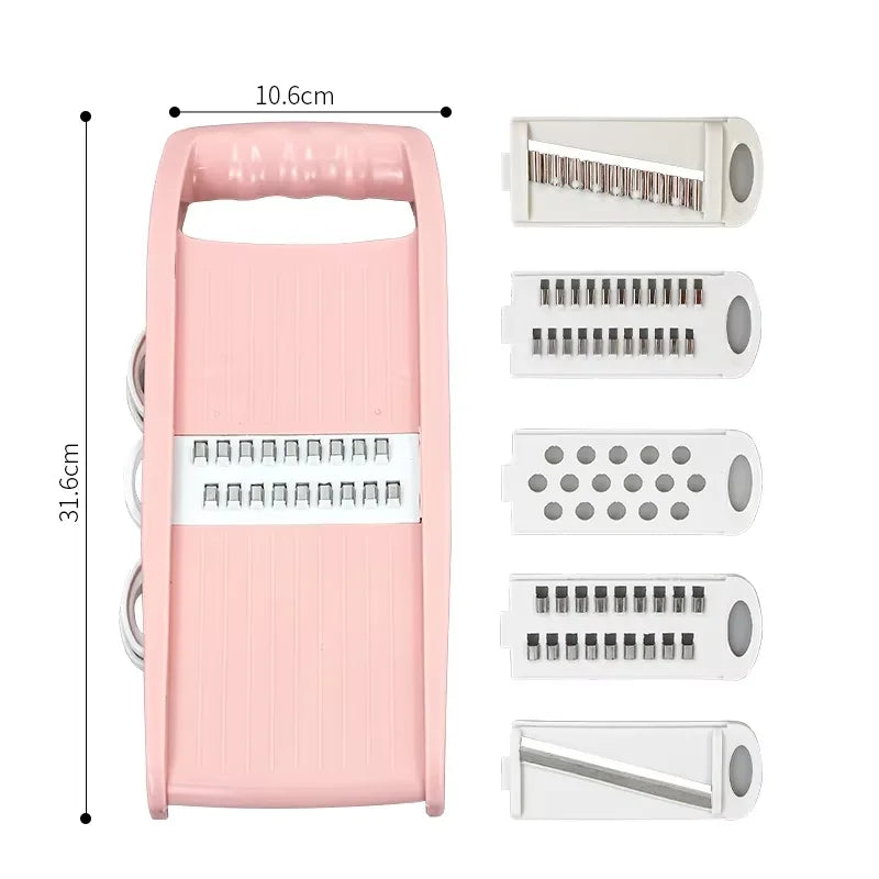 Carvallo 5-i-1 | Manuell & Multifunktionell | Rive, Hyvel, Tärnare | KüchenMeister® Kökshjälp