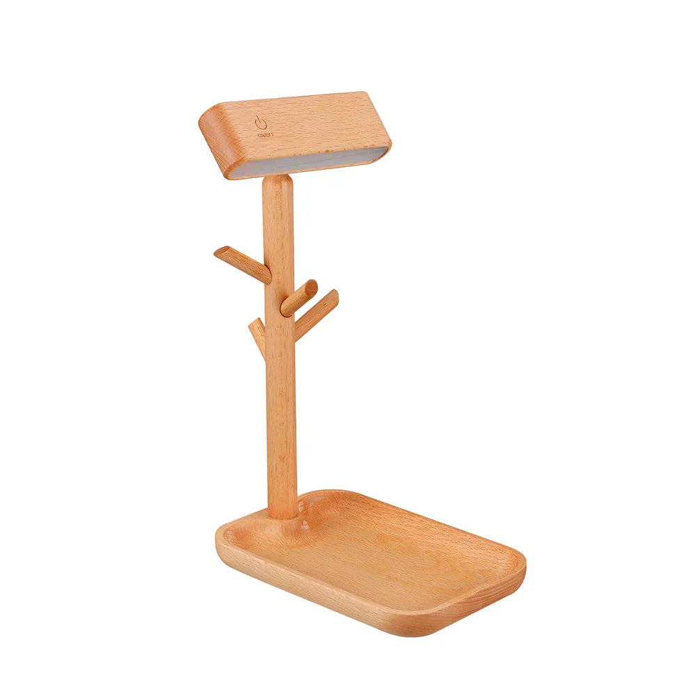 LeafGlow - Elegant Bordslampa med Förvaringsfunktion