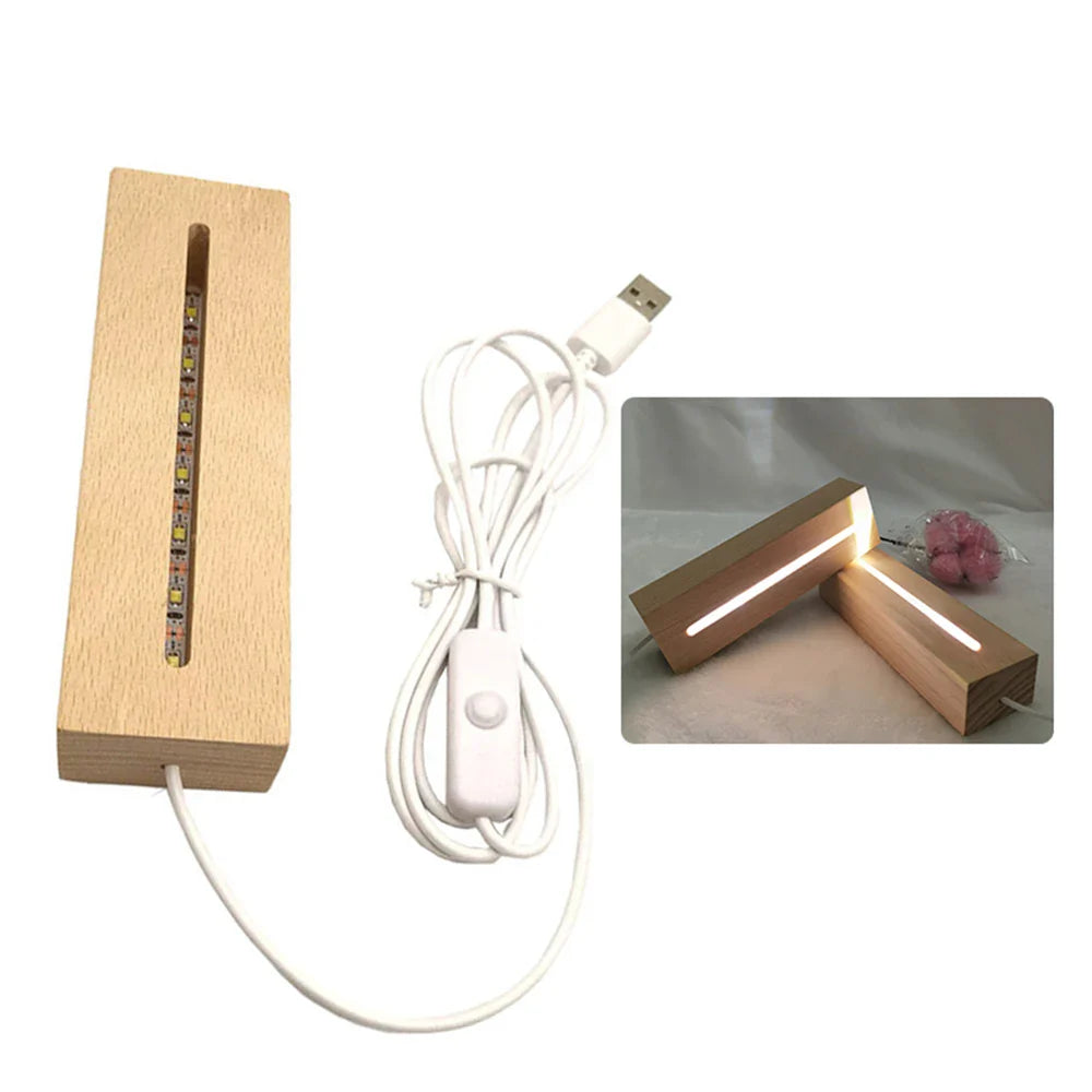 Carvallo LED trädisplaybas | Med färgbyte & 3 ljuslägen | USB-drift | För kristaller, akryl & dekorationselement