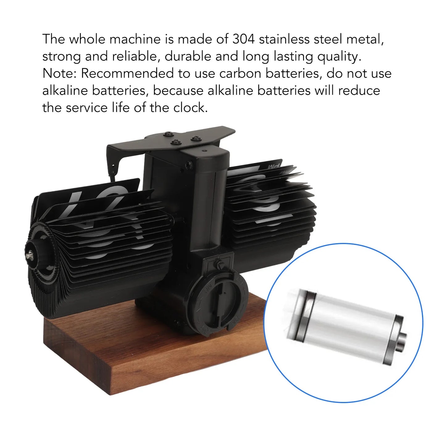 Vintage Flip Page Clock – Batteridriven Mekanisk Klocka för Hem- och Kontorsdekoration, Lätt att Läsa med Justerbar Knapp