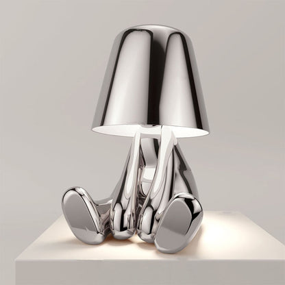 Uppladdningsbar LED-bordslampa | Beröringsdimming, Guld eller Silver | Kompakt trådlös belysning