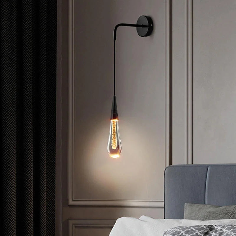 LustraClair | Kristall-vägglampa med varmvit LED-belysning &amp; hängande design