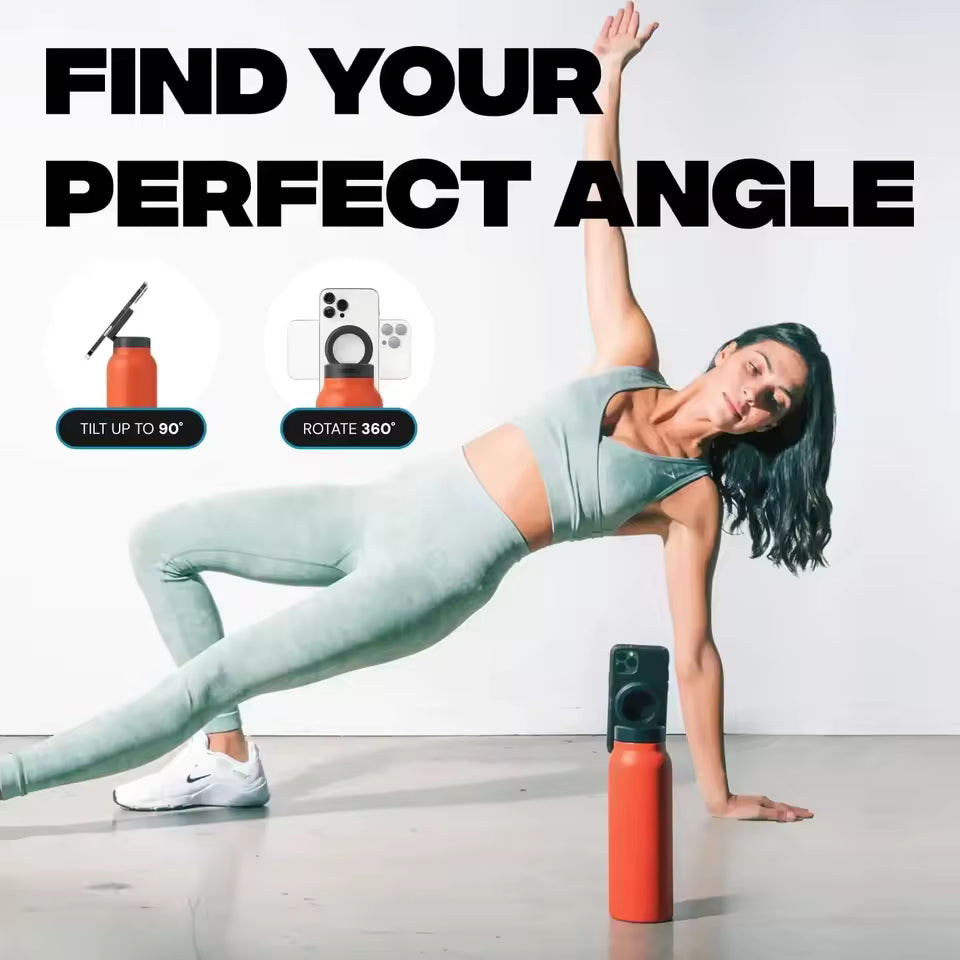 Royallure Magnetisk Vattenflaska – Isolerad, Telefonhållande, Läckagefri Design