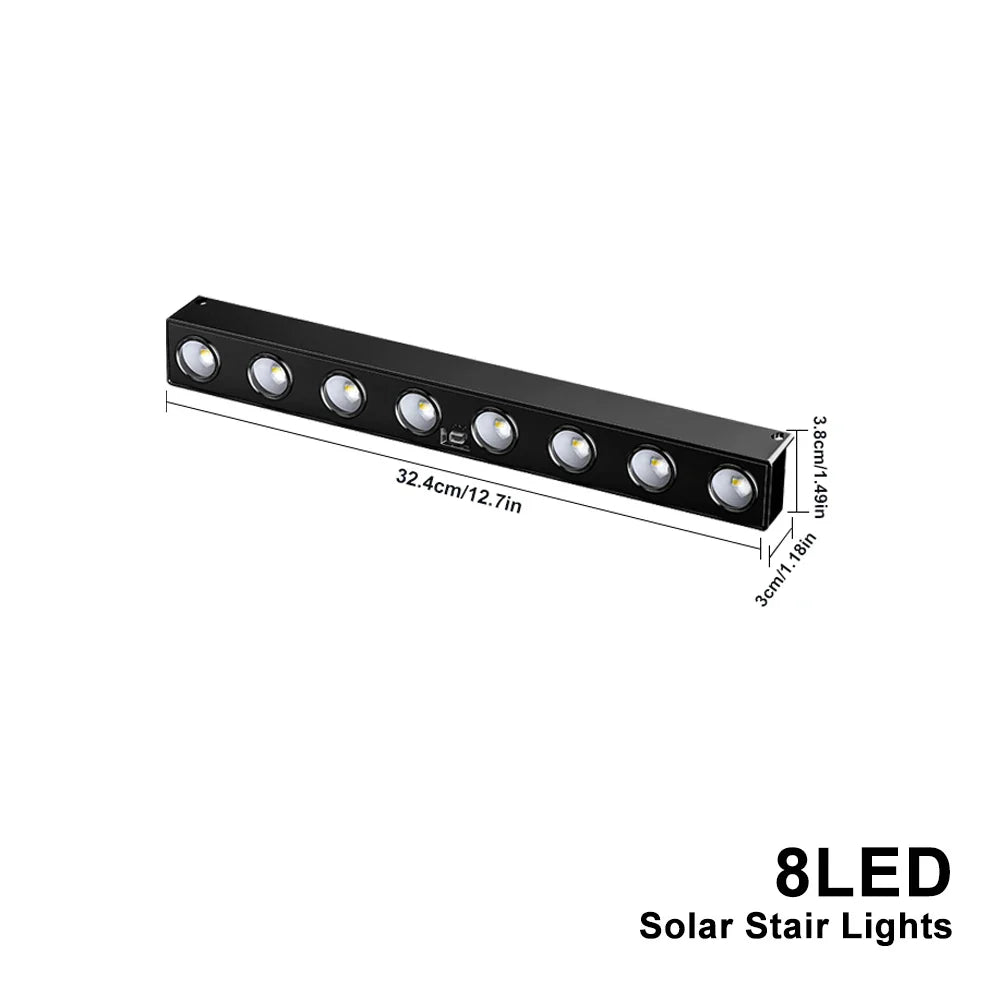 Carvallo LumiFence Solarlampor | 4-pack LED utomhuslampor | IP54 Väderbeständig | Aluminium | För Trädgård, Staket & Terrass