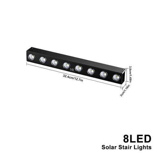 Carvallo LumiFence Solarlampor | 4-pack LED utomhuslampor | IP54 Väderbeständig | Aluminium | För Trädgård, Staket & Terrass
