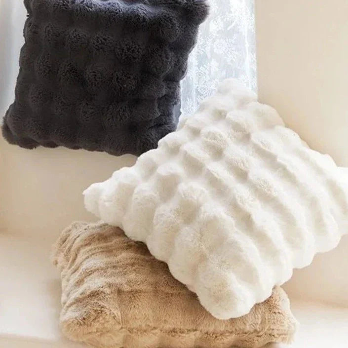 Carvallo – Lyxig Fuskpäls Kuddeöverdrag för Stilfull Komfort