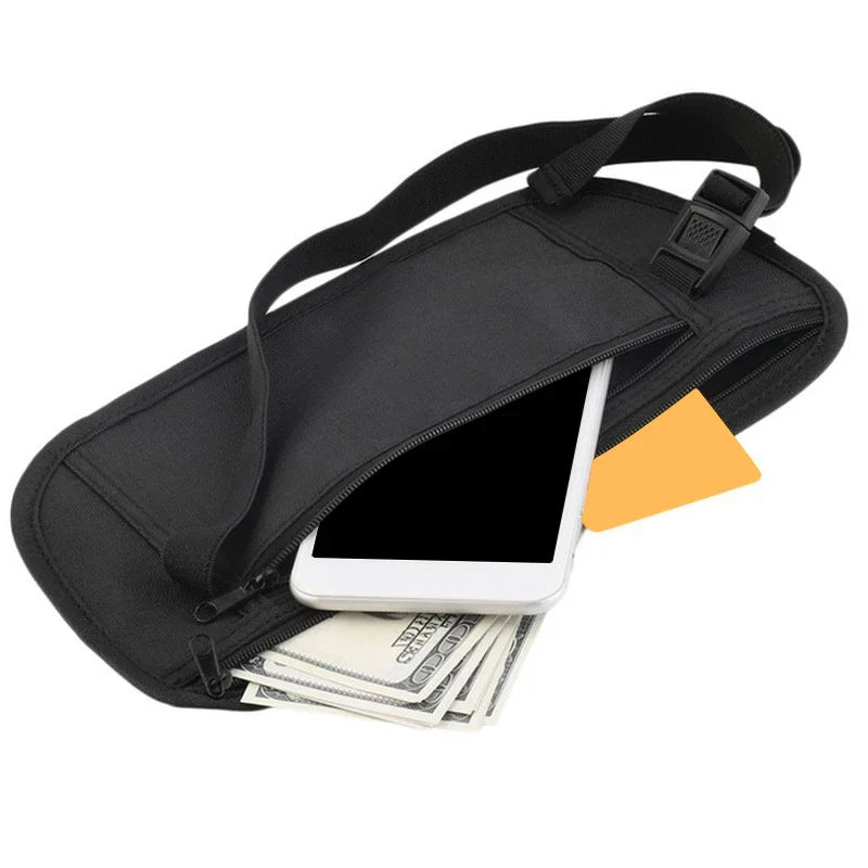 Carvallo midjeväska SafePouch | Osynlig bältesväska för pass och pengar | Platt &amp; Säker | 26×13 cm | För resor &amp; sport