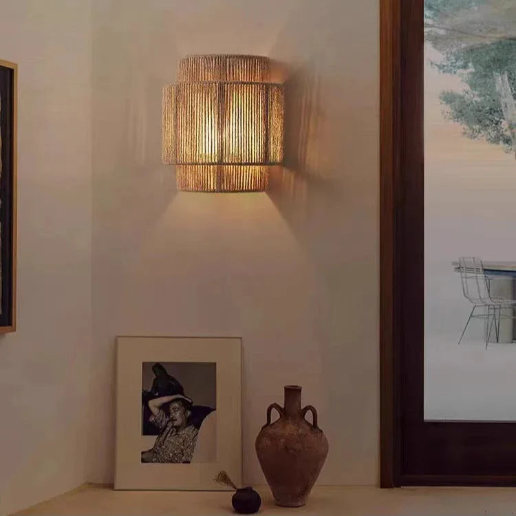 Royallure Handmade Rope Wall Sconce – Varm ambient vägglampa för mysiga vardagsrum