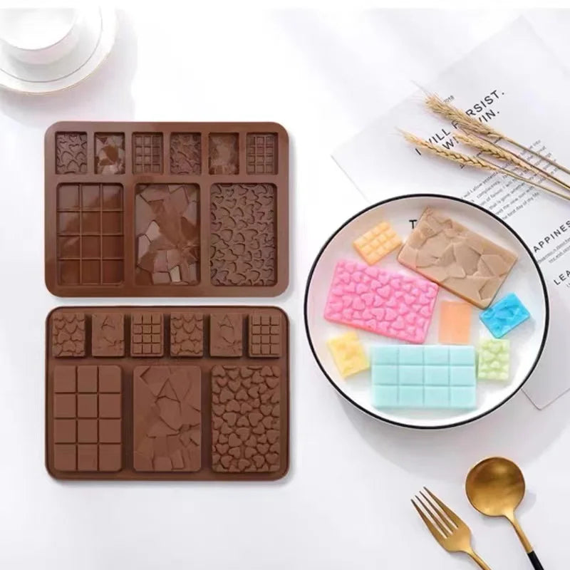 Carvallo Silikonform | 3D-chokladform i Dubai-design | Tunna plattor & fondant | För praliner, dekoration & bakverk