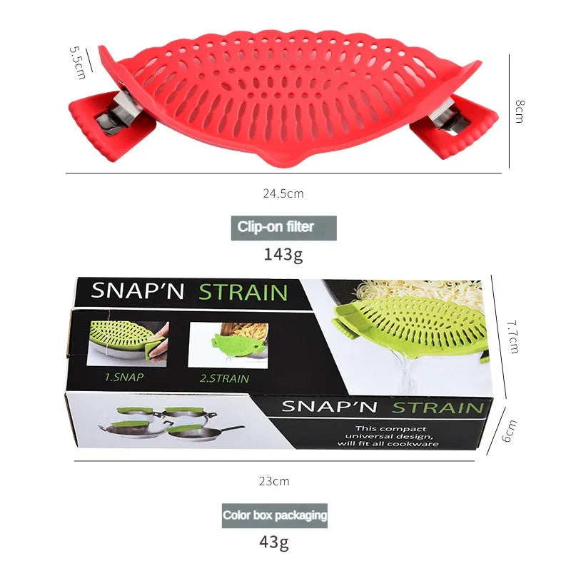 Carvallo Silikon-Avgjutningshjälp | Universellt Clip-On Silo | Anti-Överflödesdesign | För Kastruller & Stekpannor | BPA-fri