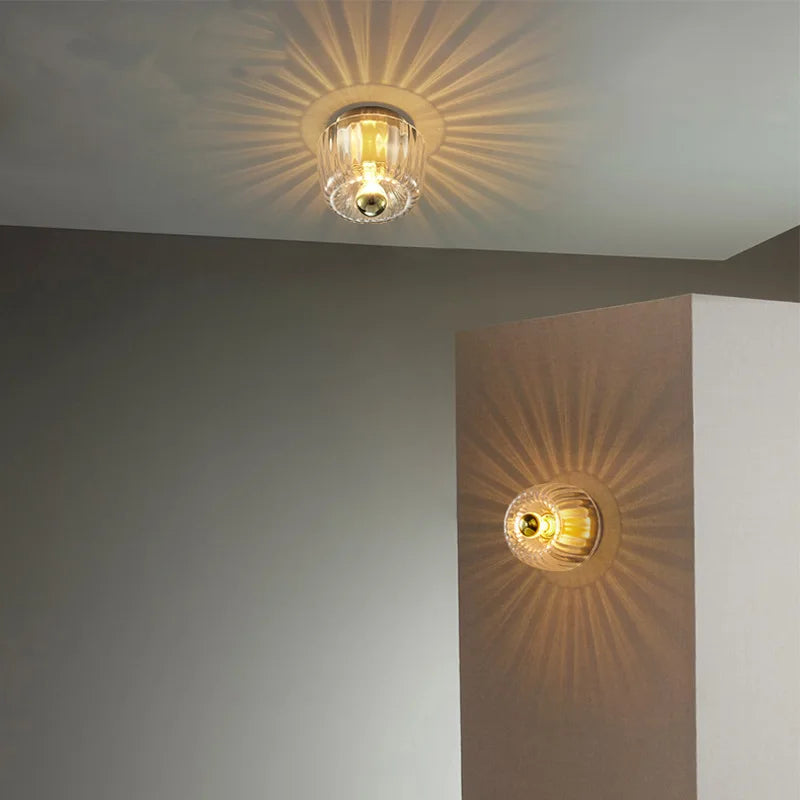 BauhausLicht - Glas Vägglampa Med E14 Fattning För Vardagsrum och Hall