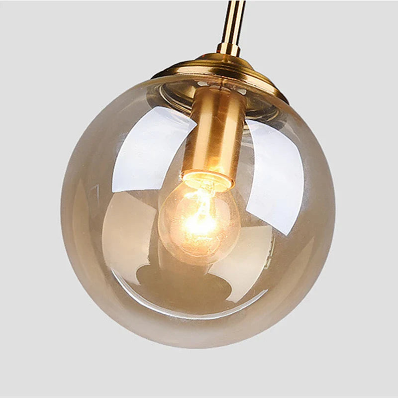 Solvyn Era | LED-Glaspendellampa med metallaccent för sovrum och matplats