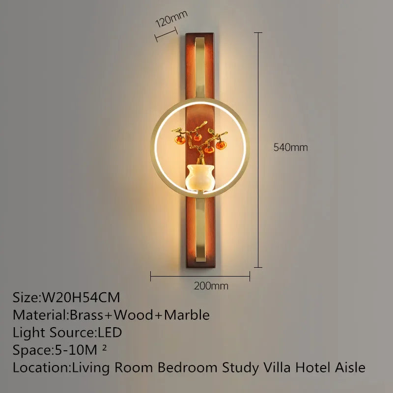 MessingLuxe - Tidsenlig Vägglampa